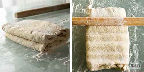 2nd food is like a book, then turn 90 degrees and flatten again