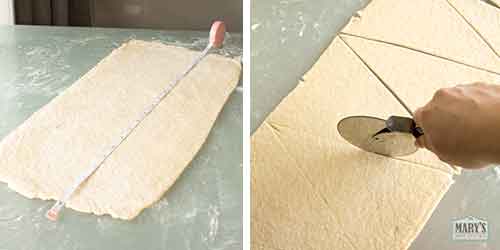 final roll out then cut triangles