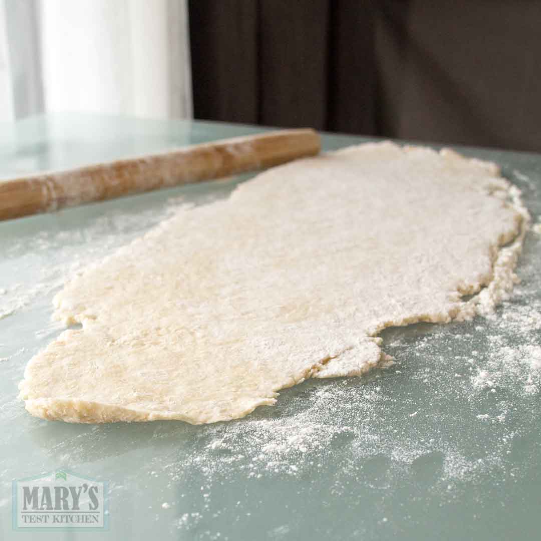 rough dough rolled flat