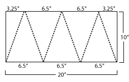 guide for cutting croissant dough for 6 croissants