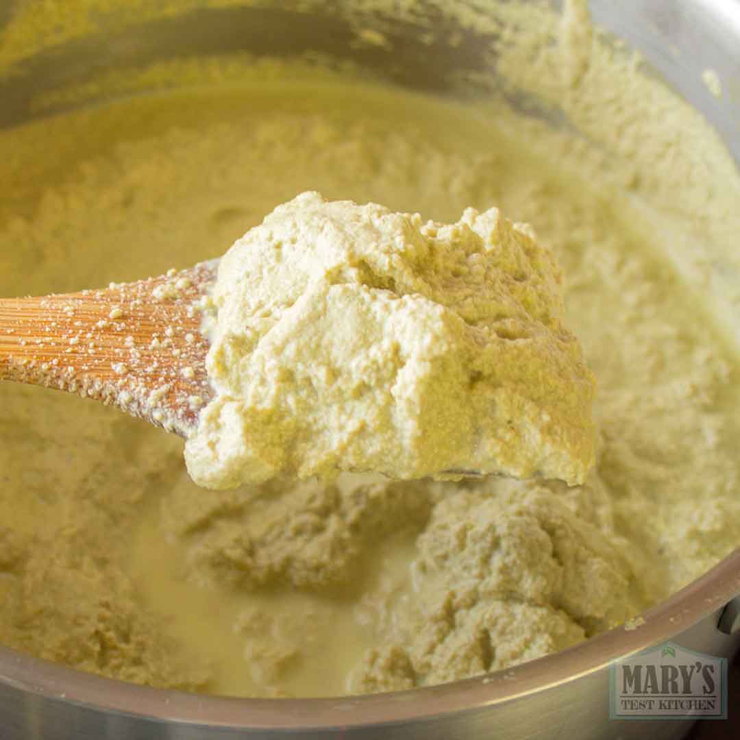 coagulated whole pistachio milk