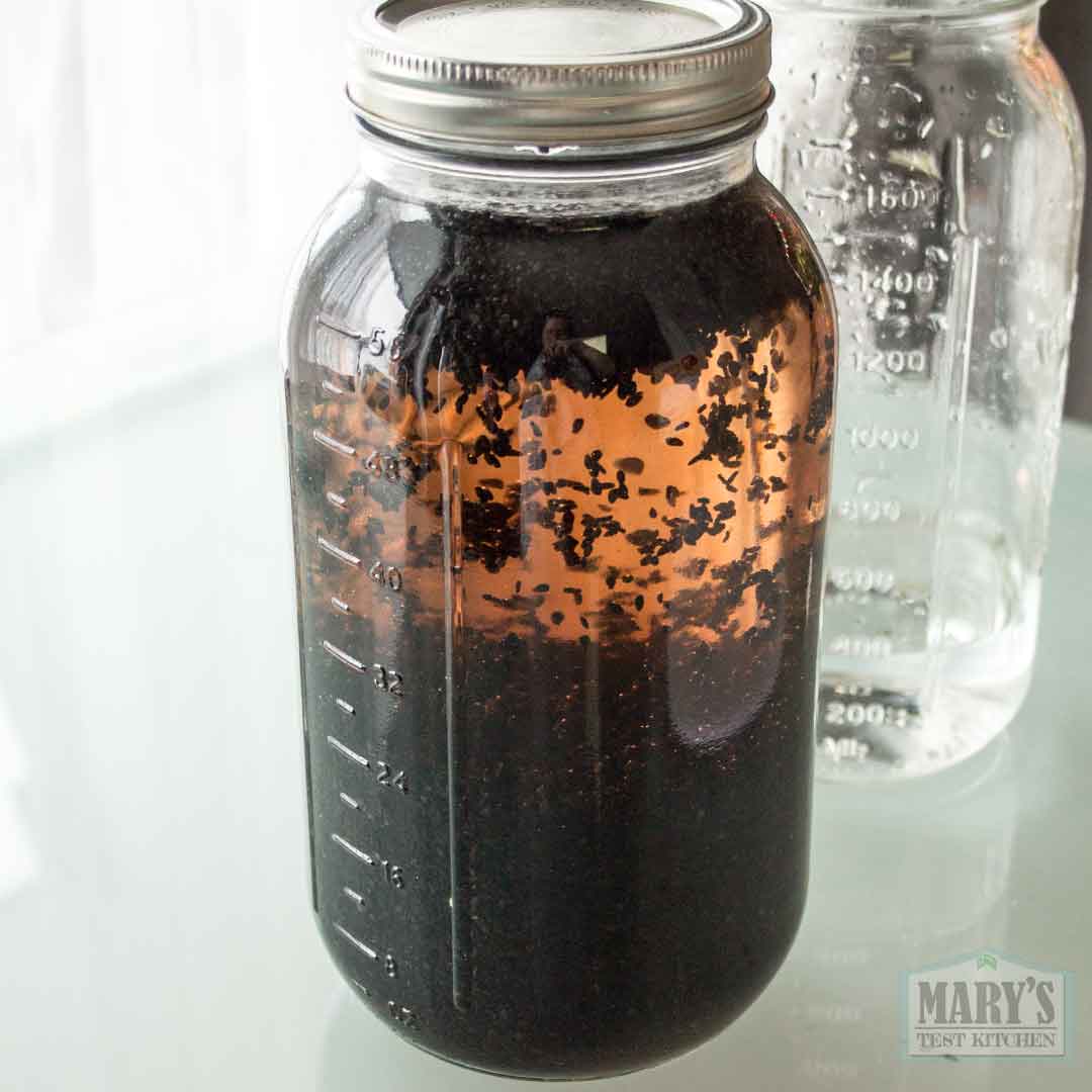 soaking black sesame seeds