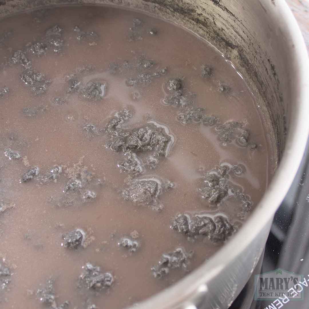 coagulated black sesame milk