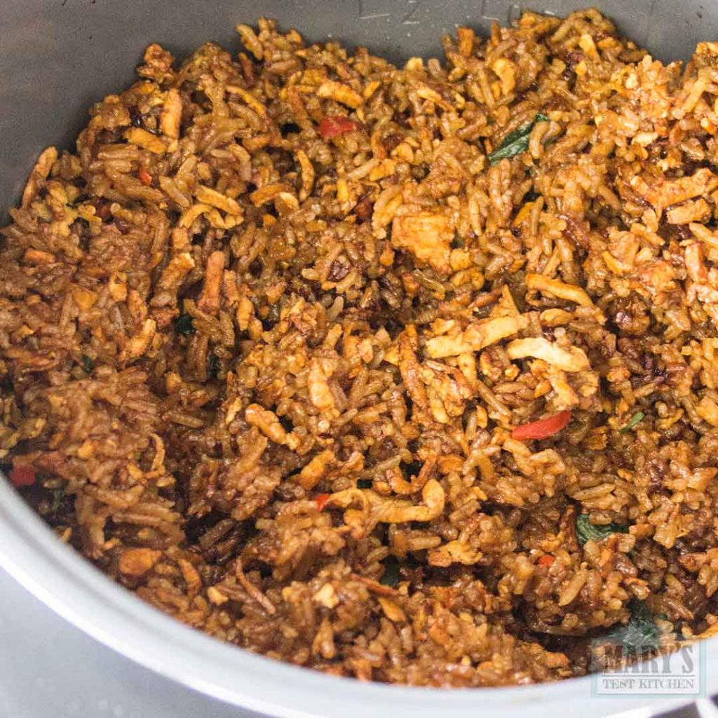 san bei tofu rice in pot