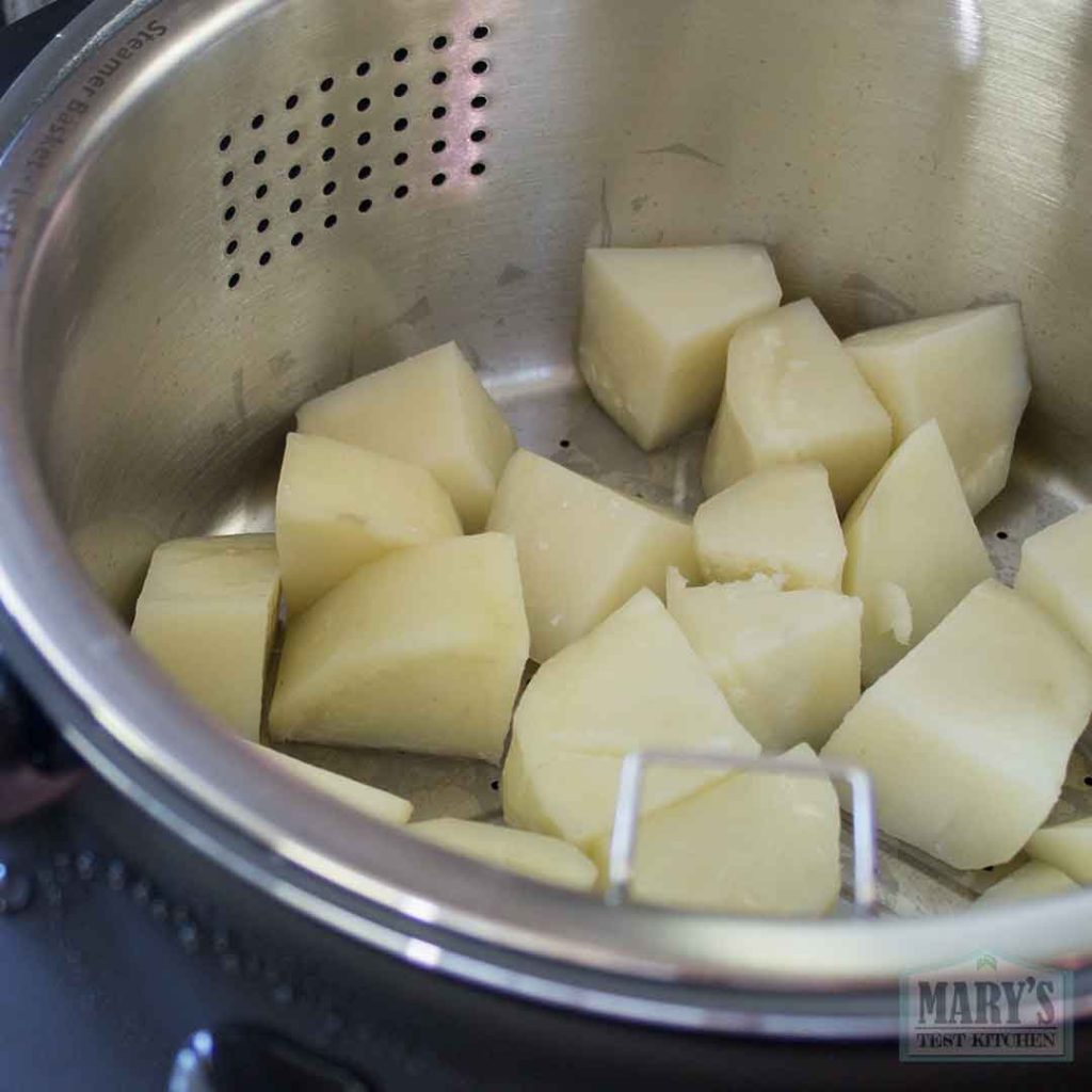 steamed potatoes