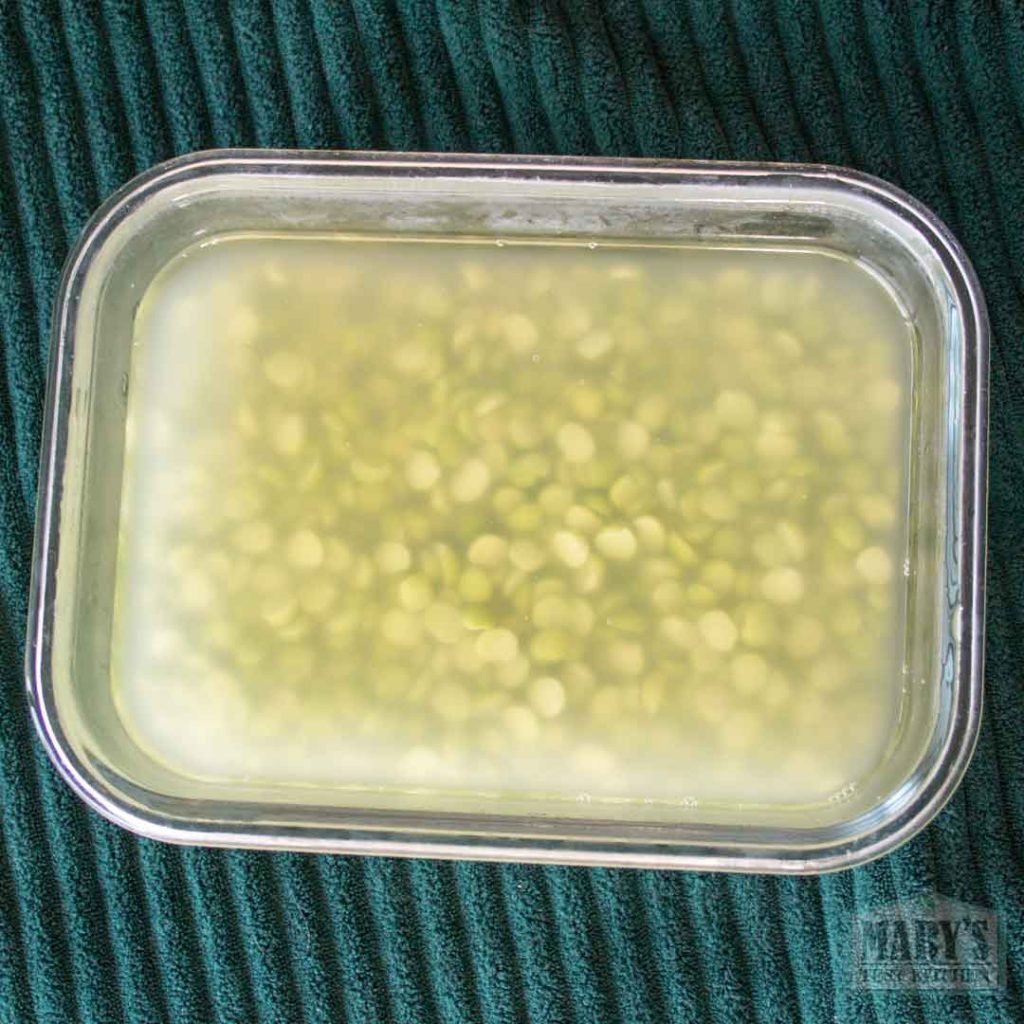 soaking split green peas