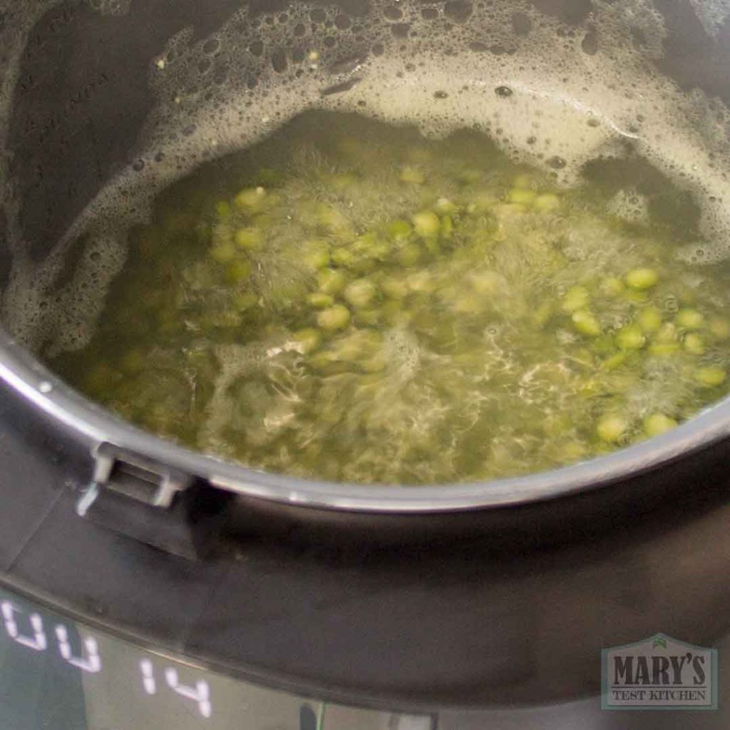 split peas cooking in rice cooker