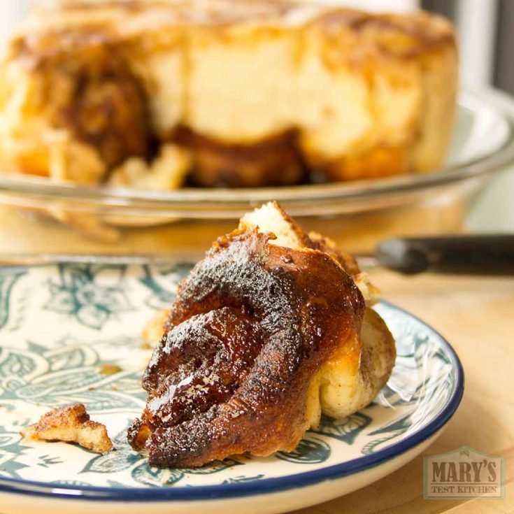plated single air fryer cinnamon roll