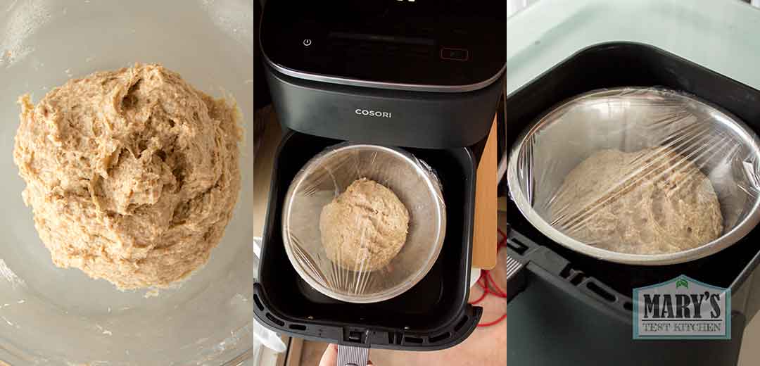before and after proofing dough