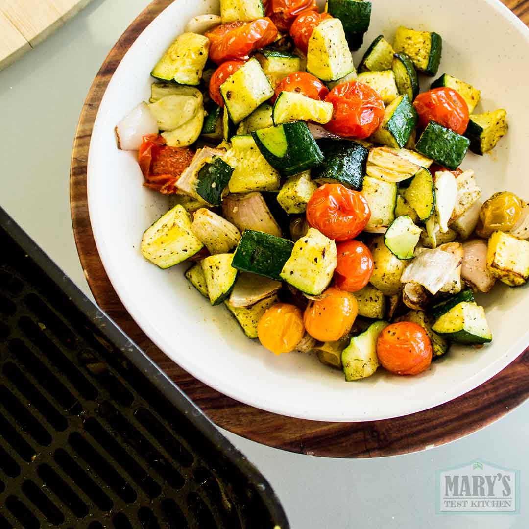 air fried summer vegetables