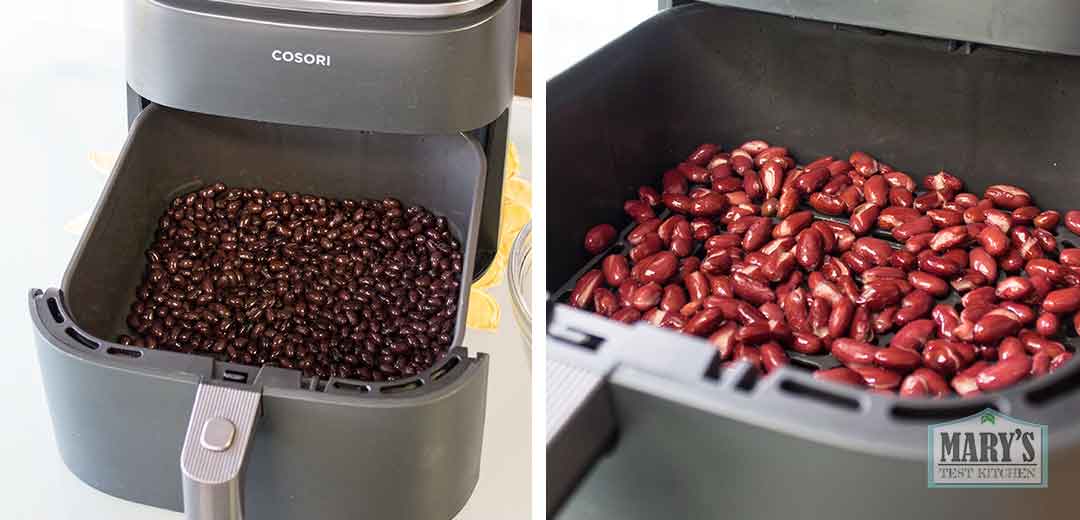 kidney beans and black beans in air fryer for dehydrating