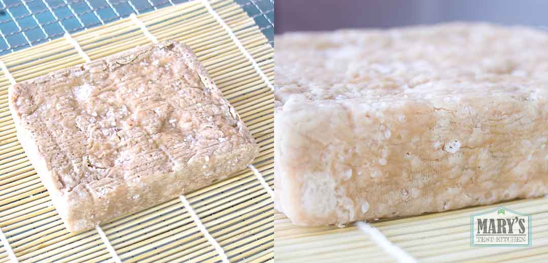 slightly drier white sesame cheese