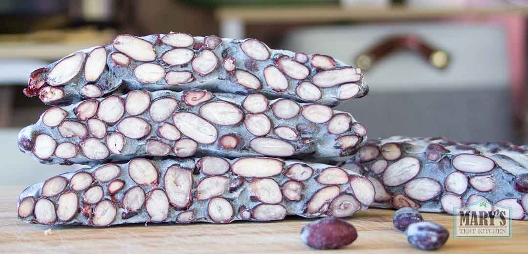 sliced kidney bean tempeh cross-section